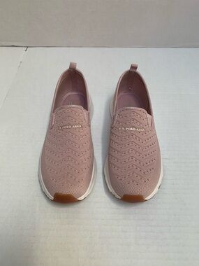 U.S. Polo Assn. Women's Knit Slip-On Sneakers - Rose Blush size 7.5